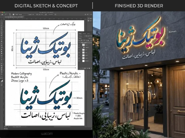 طراحی تابلو پلاستیک