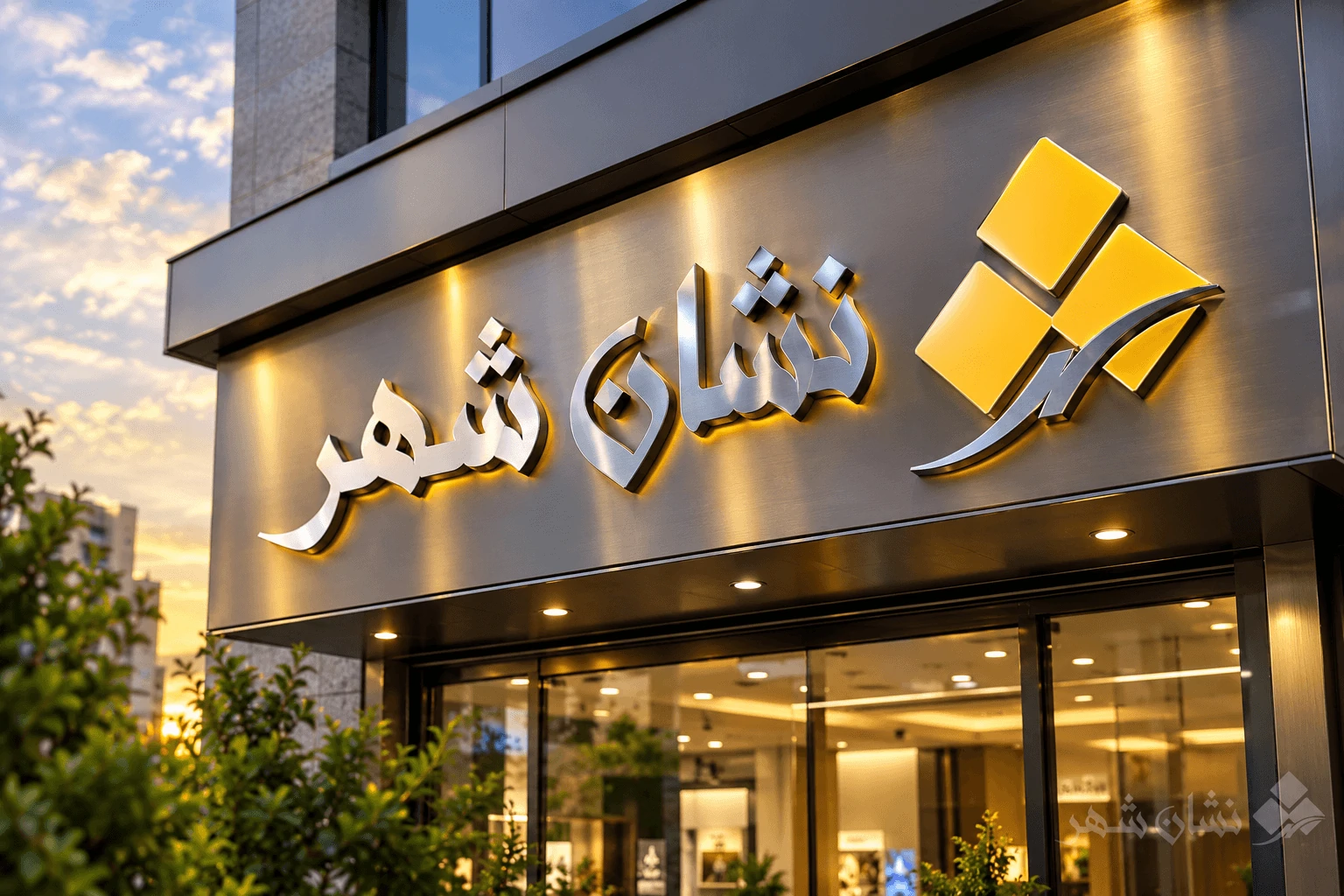 تابلو استیل براق؛ درخشش لوکس برای نمایی حرفهای 7 تابلو استیل