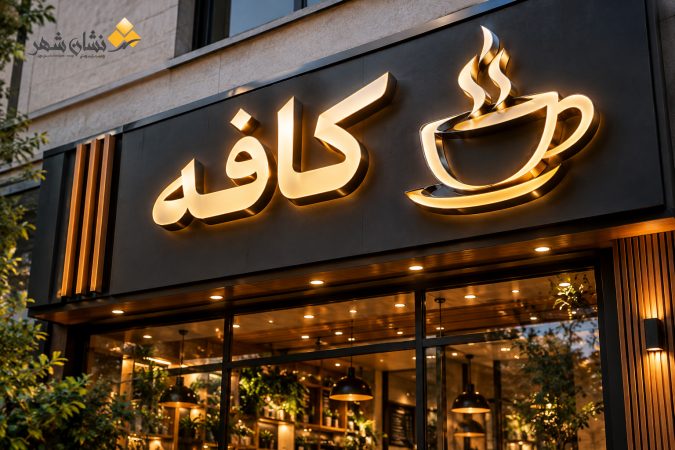 تابلو لایت باکس کافه